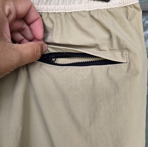 Bearded Goat Women's Summit shorts Khaki/black Drawstring Sz Large - Picture 9 of 13